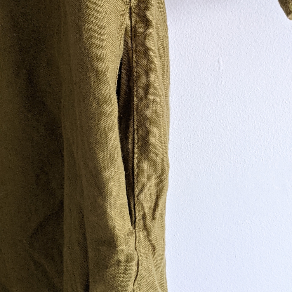 Olive Linen Tunic Dress by notPERFECTLINEN - Picture 8 of 9